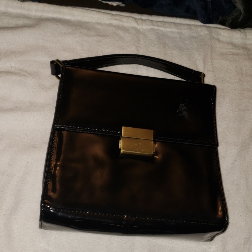 🤯3/$12 Forever 21 Black PVC Handbag Goth Punk